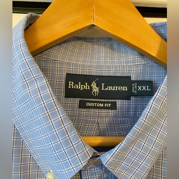 Ralph Lauren Blue Check Dress Shirt - Picture 2 of 4